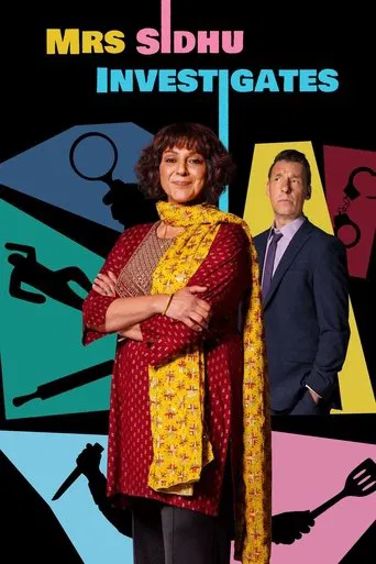 The poster features two women standing confidently against a vibrant, colorful background. The woman in the foreground wears a red outfit with a yellow scarf, while the man behind her sports a formal suit. The bold, playful typography and dynamic composition create an energetic and engaging atmos...