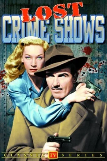 The poster features a dramatic scene with a man in a hat and woman in a blue dress, set against a gritty, textured background. The bold red and blue colors evoke a noir atmosphere, while the "Classic TV Series" text at the bottom hints at a classic crime drama.