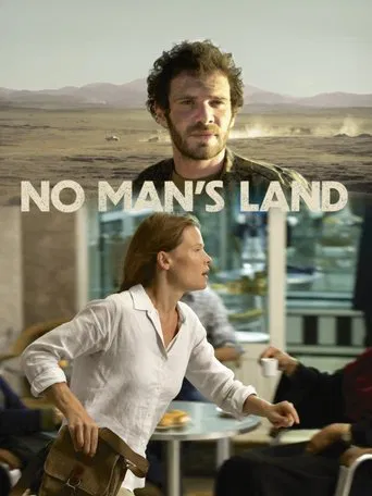 The poster captures a somber yet hopeful scene of two characters in a war-torn landscape, with muted earth tones and soft lighting evoking a sense of resilience and human connection amidst destruction.