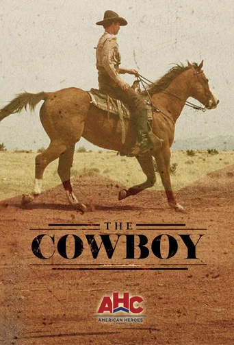 The cowboy poster features a lone rider in a hat atop a brown horse galloping across a dusty, sunlit landscape. The sepia-toned image evokes a rugged, timeless Western atmosphere, with bold typography and the AHC logo anchoring the composition.