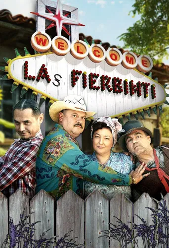 This poster features four people dressed in traditional Mexican attire, including a cowboy hat and colorful patterns, standing in front of a rustic wooden fence. The warm colors of the clothing and the sunny background create a lively, welcoming atmosphere that suggests a lively cultural celebrat...