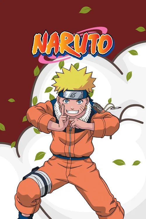 This vibrant poster features three iconic characters in dynamic poses against a fiery orange background. Naruto, with his spiky blonde hair and orange outfit, stands prominently in the center. The other characters add depth with their distinct appearances, creating a lively and energetic atmosphe...