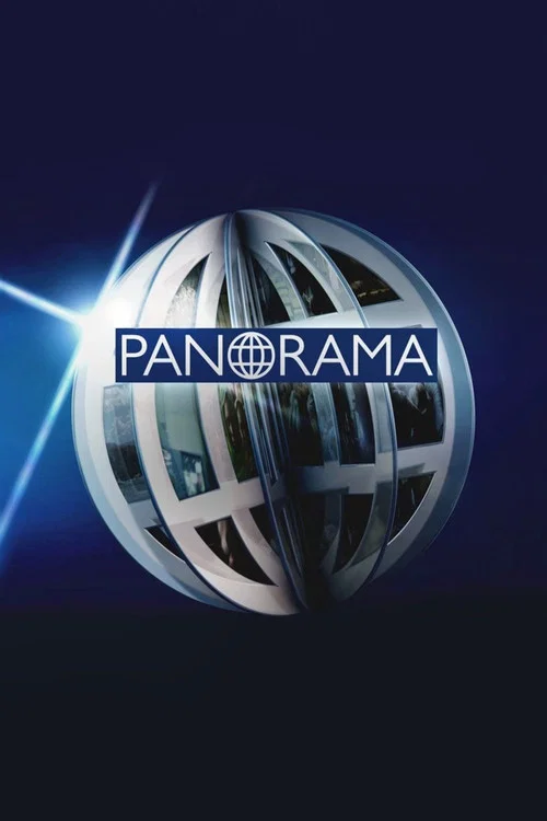 The poster features a minimalist design with the word "PANORAMA" in bold white letters against a deep blue background. The globe icon within the letters adds a sense of global reach and exploration. The clean, modern aesthetic suggests a documentary or travel show aimed at captivating viewers wit...