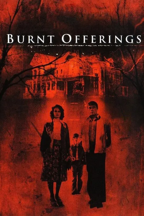 The poster features three figures standing in a desolate, red-hued landscape, evoking a sense of horror and mystery. The dark, ominous colors and the eerie atmosphere suggest a supernatural or thriller genre.