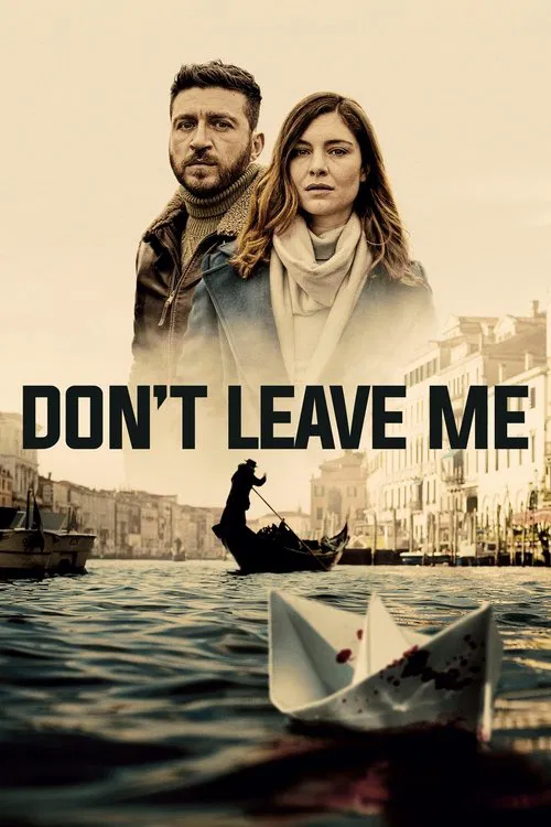 The poster features a man and woman standing against a backdrop of a city skyline, evoking a sense of longing and uncertainty. The warm, sepia-toned palette enhances the melancholic mood, while the boat in the foreground symbolizes the journey toward a destination they cannot reach.