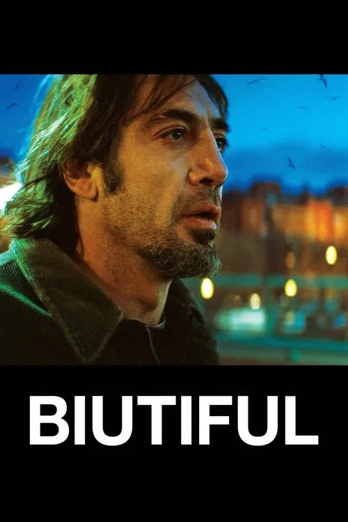 The poster features a contemplative man with a somber expression against a twilight cityscape, evoking a sense of melancholy and introspection. The dark tones and soft lighting enhance the film's emotional depth and suggest themes of loss and reflection.