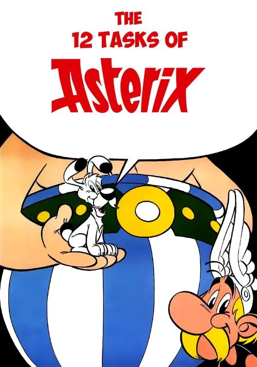 The poster features a humorous scene with a man holding a yellow coin, surrounded by colorful figures including a blue-and-white striped man and a red-and-white striped man. The vibrant colors and playful characters create a lighthearted, comedic mood.