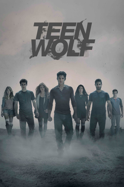 The poster features three muscular men with intense, piercing eyes against a stark black background. The title "TEEN WOLF" is boldly displayed in white, jagged lettering at the top. The overall mood is gritty and intense, suggesting a high-stakes action thriller.