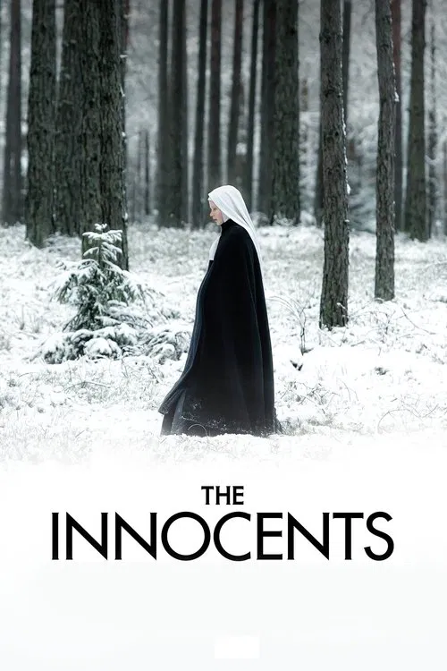 A lone figure in a black cloak stands alone in a snowy forest, evoking mystery and melancholy. The stark white snow contrasts with the dark figure, creating a somber and eerie atmosphere.