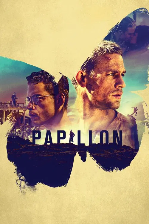 The poster features two men in a dramatic, dreamlike setting with a surreal, dreamlike atmosphere. The colors are warm and earthy, with a blend of blues, yellows, and browns. The mood is mysterious and intriguing, hinting at a story about dreams and reality.