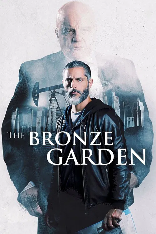 The poster features a gritty, moody scene with a man in a leather jacket standing in front of a city skyline, while a bald figure looms in the background. The dark, shadowy tones and gritty atmosphere convey a sense of tension and drama, hinting at the show's intense and action-packed narrative.