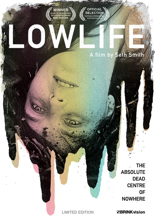 The poster features a haunting close-up of a woman's face, her eyes wide and intense, with a surreal, dreamlike quality. The color palette is vibrant yet melancholic, with splashes of neon green, pink, and blue dripping down the sides, evoking a sense of surrealism and emotional depth. The title ...