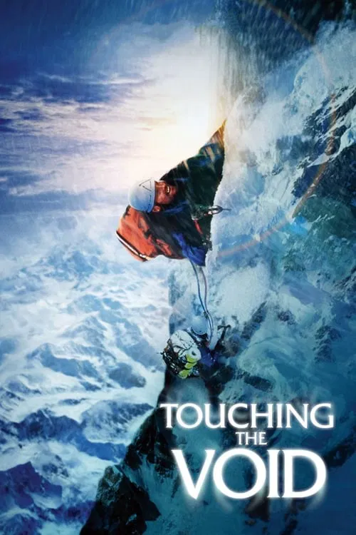 A lone climber stands atop a jagged cliff, battling the relentless white and blue waves. The dramatic lighting highlights their determined posture against the stormy backdrop. The poster conveys a sense of peril and awe, capturing the raw power of nature.