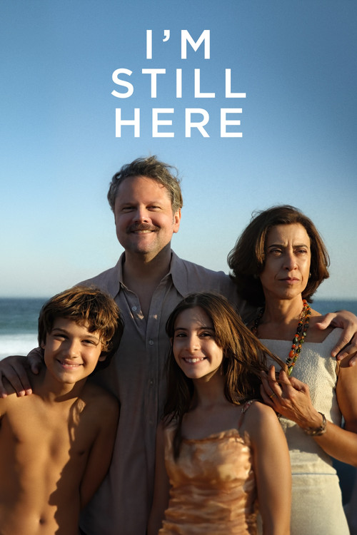 This movie poster features a family of four standing on a sunny beach, exuding warmth and connection. The soft lighting and vibrant colors evoke a nostalgic and heartfelt mood, suggesting themes of family bonds and enduring love.