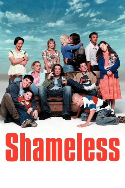 The poster features a vibrant, sunlit scene with a diverse cast of characters in casual, everyday clothing against a bright blue sky. The warm lighting and cheerful atmosphere evoke a sense of humor and relatability, capturing the essence of the show's comedic tone.