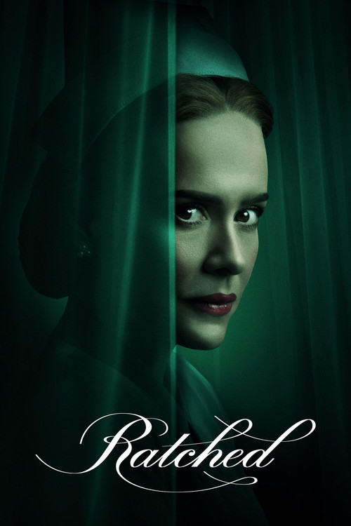A woman in a green-toned, mysterious atmosphere with a mysterious aura.