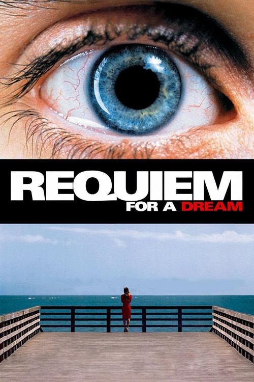 The poster features a striking close-up of a blue eye at the top, symbolizing introspection and emotion. Below, a lone figure stands on a pier overlooking the ocean, evoking a sense of solitude and longing. The color palette of deep blues, whites, and warm tones creates a serene yet melancholic a...