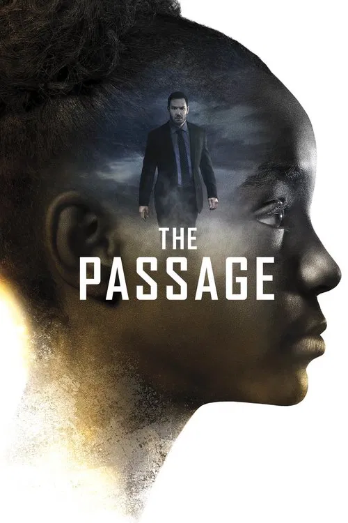 The poster features a striking silhouette of a person's face, with a smaller figure visible through the cracks in the skin. The mood is mysterious and dramatic, evoking themes of transformation and hidden truths.