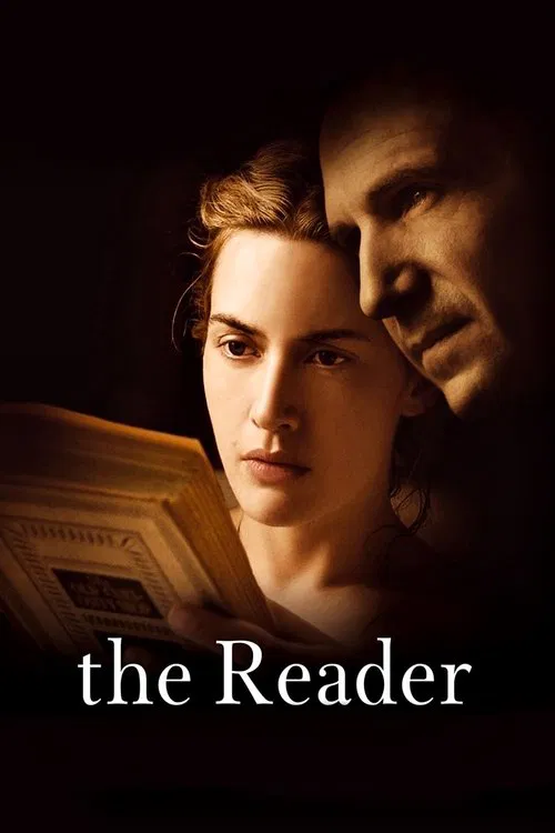 The poster features a woman with a contemplative expression, her face partially illuminated against a dark background. A man's face is subtly visible behind her, adding depth to the composition. The warm, golden lighting creates an intimate and mysterious atmosphere, suggesting themes of introspe...
