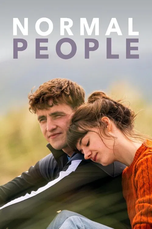 The poster features a romantic couple in a black suit and dress, with a ghostly figure of a man in the background. The muted teal background and soft lighting create a dreamy, slightly melancholic mood.