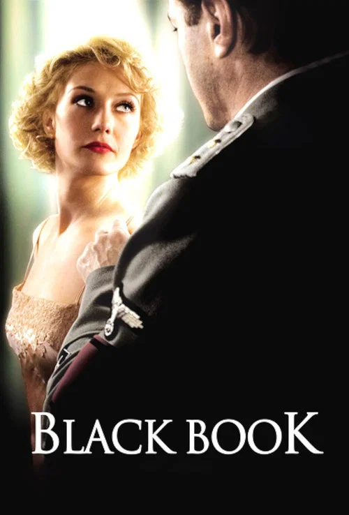 The poster features a dramatic scene with Paul Verhoeven's character in a dark suit and a woman in a light dress, creating a mysterious and suspenseful atmosphere. The warm lighting and shadow contrast evoke a sense of intrigue and tension, hinting at a thrilling narrative.