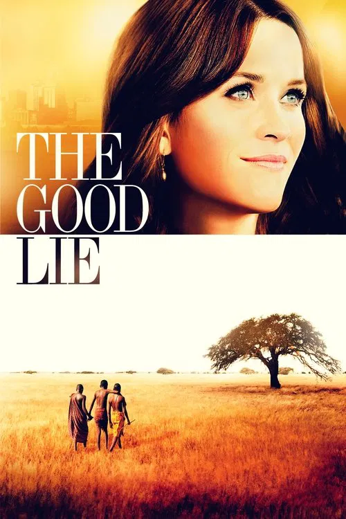 The movie poster features a woman with a serene expression against a warm sunset backdrop, while three figures walk through golden grass under a solitary tree. The colors evoke a sense of nostalgia and melancholy, capturing the film's emotional depth.