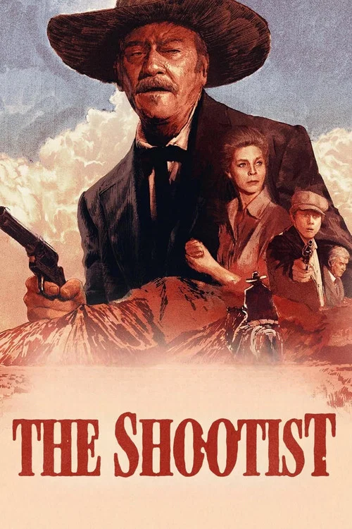 This movie poster features a central cowboy character in a wide-brimmed hat, surrounded by smaller portraits of other characters. The warm, sepia-toned palette evokes a gritty, historical atmosphere, while the bold title text at the bottom reinforces the film's title.